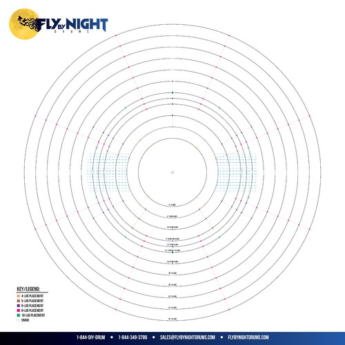 Drum builder layout mat - drum,